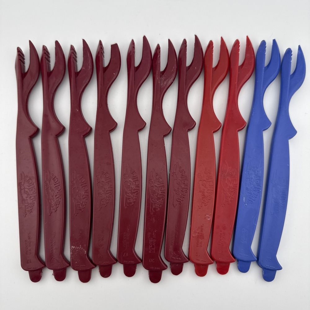 Vtg Lot of 11 Sea Sheller® Heavy Plastic Seafood Lobster Crab Prawns Tools USA K